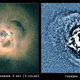 Cúmulo de Perseo y la detección de ondas desde Chandra (derecha). NASA